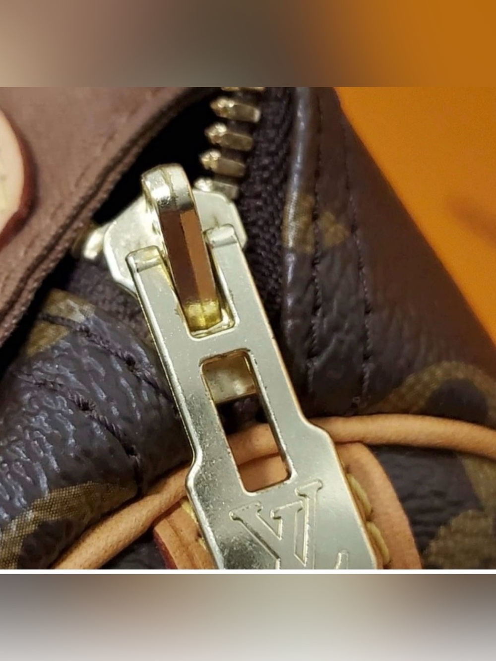 Louis Vuitton Brown Monogram Bag with Tan Accents - Picture 13 of 14